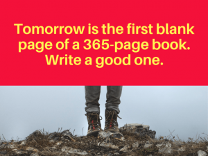 Tomorrow is the first blank page of a 365-page book. Write a good one quote 2020